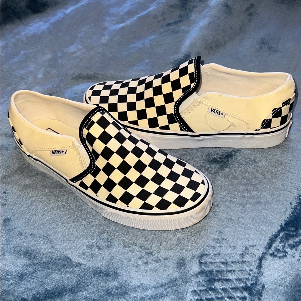 Vans Black and White Checkerboard Slip-Ons - Picture 2 of 4